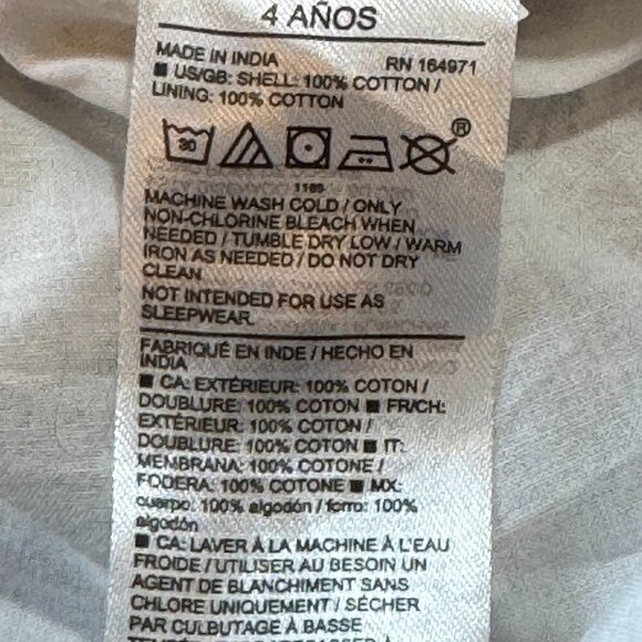 Janie and Jack white Palm  cold shoulder girls dress size 4 - Picture 7 of 13